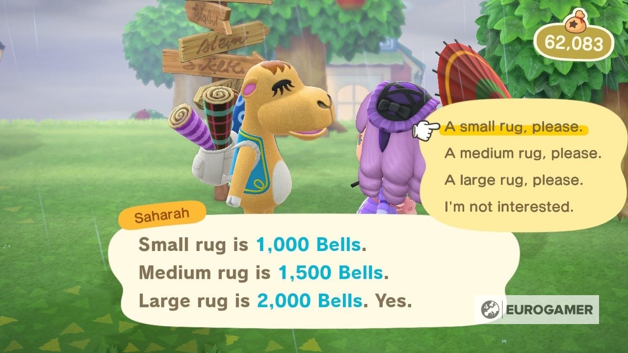 Animal Crossing Saharah departure time, tickets, and mysterious paper